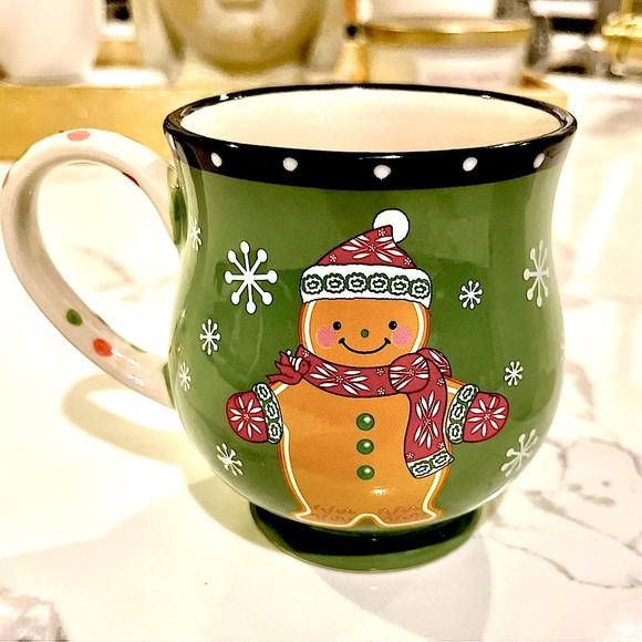 Temptations by Tara Winter Whimsy Gingerbread Man 16 Oz Coffee Mug. - Picture 5 of 7